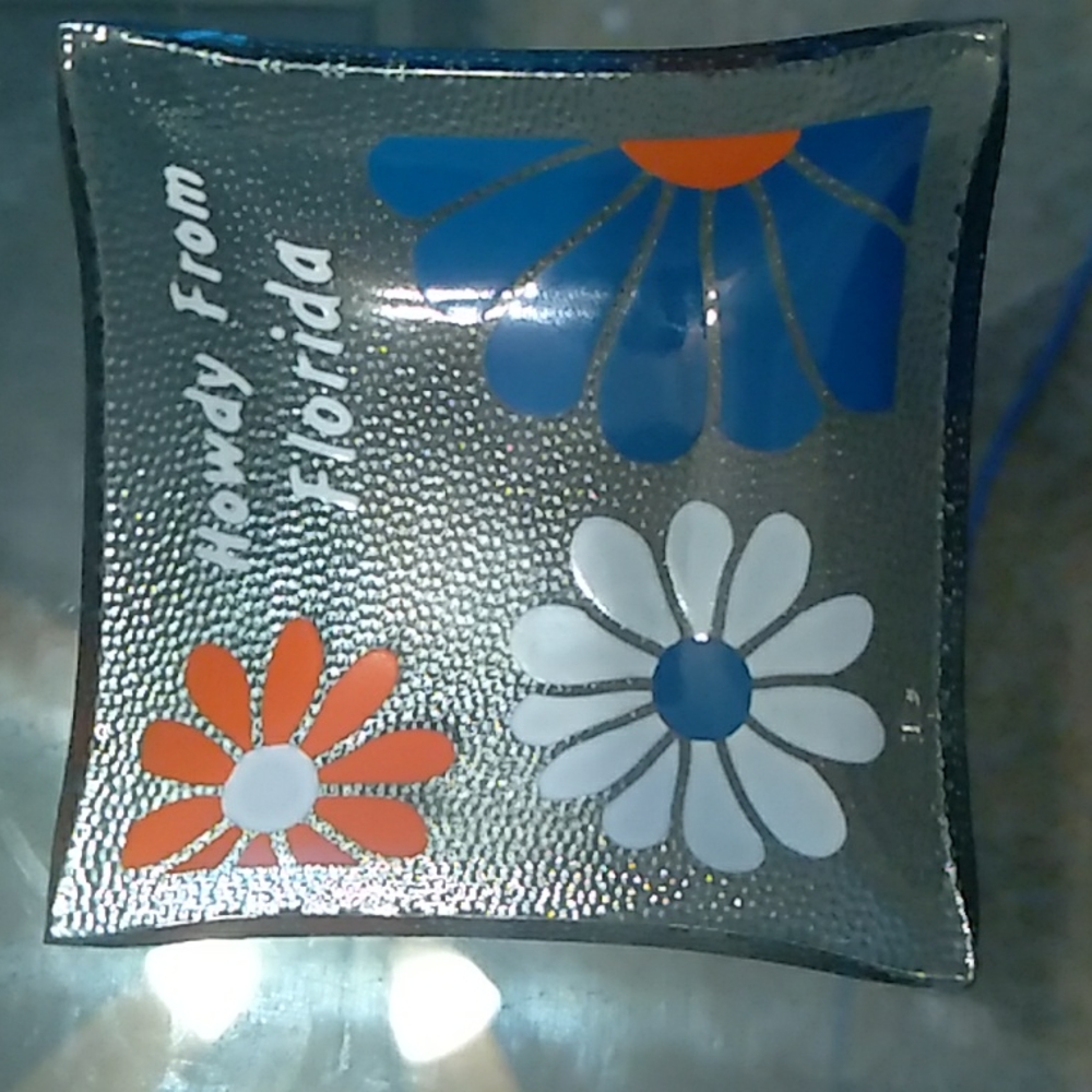 Florida Souvenier Tea Bag Holder Flower Power